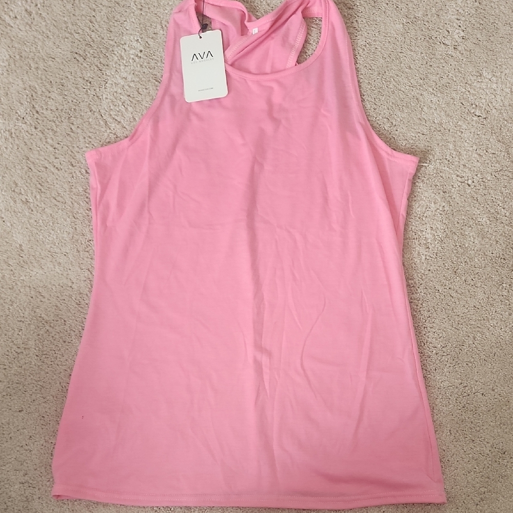 AVA Women's Soft Pink Tank Top